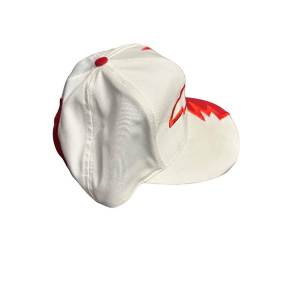 90’s Kati Chevrolet shark bite Cap White & Red Strapback Hat sharktooth - Picture 5 of 9